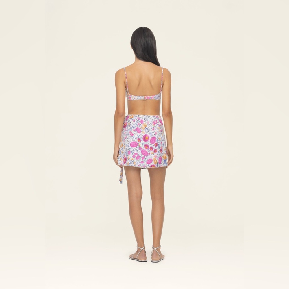 AGUA by AGUA BENDITA Luna Capullo Wrap Mini Skirt Size M/L NEW - Picture 3 of 8